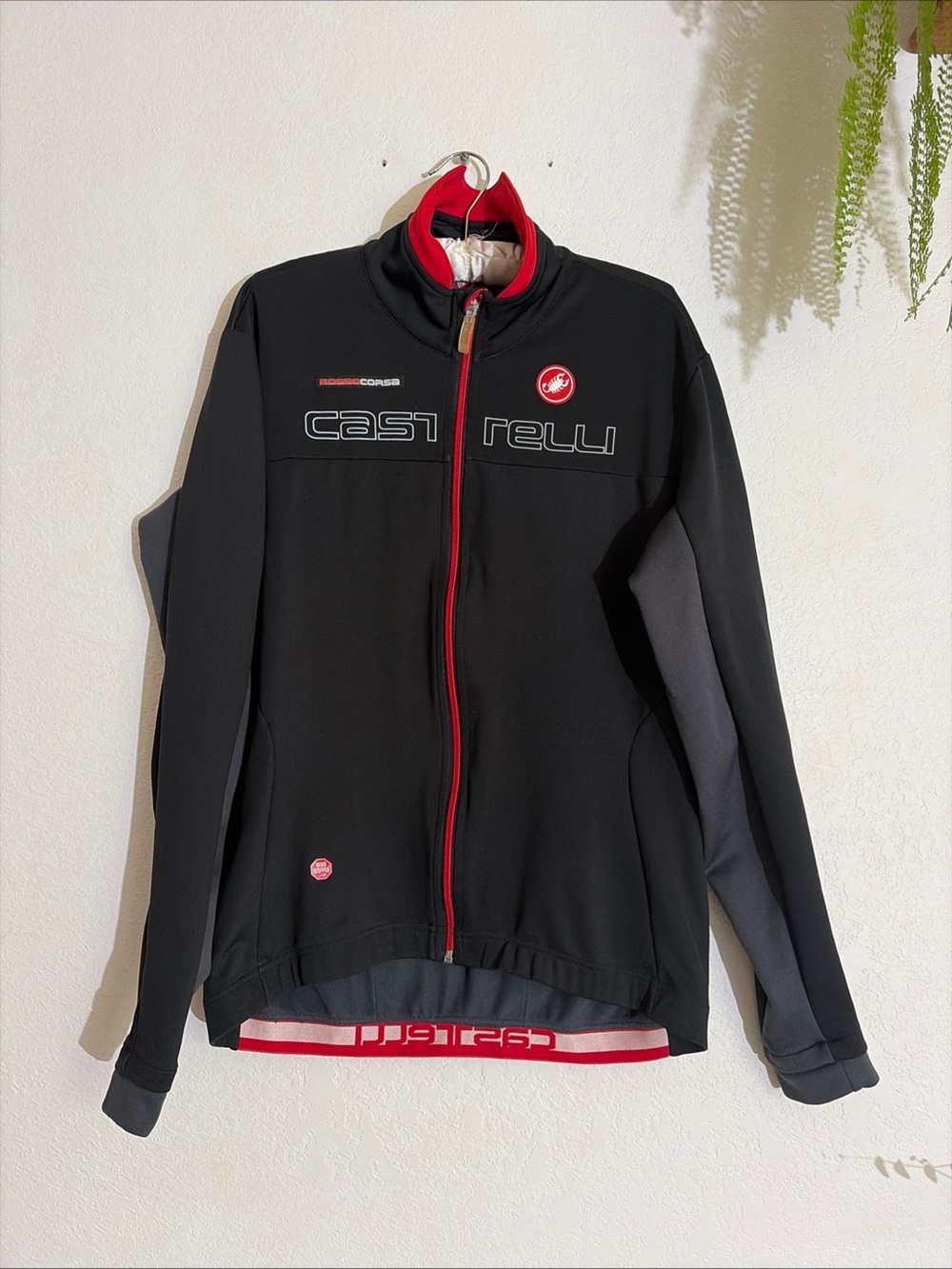 Men’s Castelli Rosso Corsa Gabba Windstopper Weather Cycling Jersey Jacket XXL
